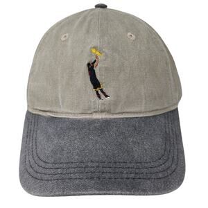 Authentic Pigment Slideback Baseball Cap Beige One Size Adjustable Embroidered